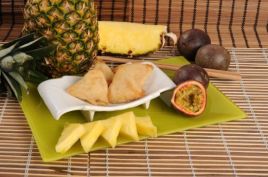Sambos ananas passion pour restauration collective par Dessaint Traiteur